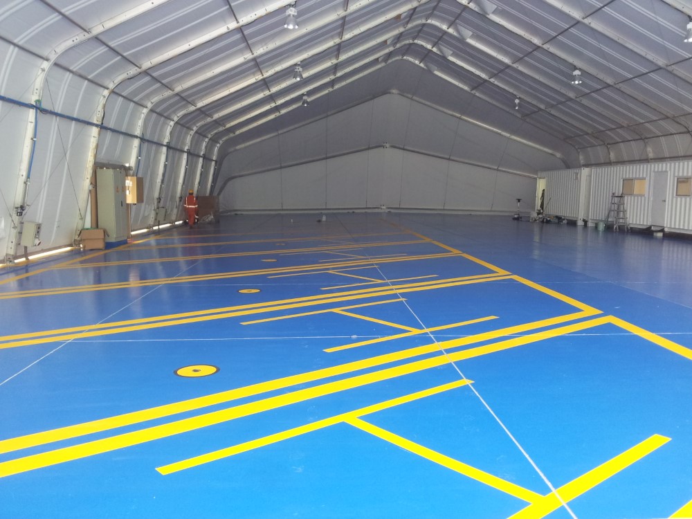 Piso hangar recubrimiento poliuretano