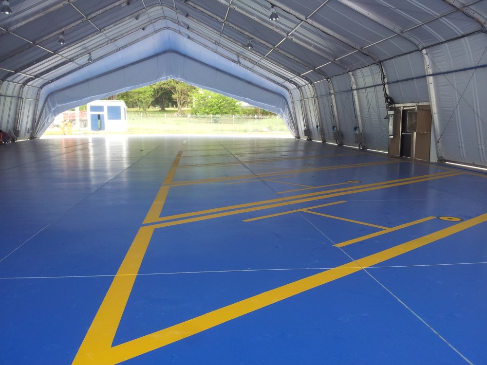 Recubrimiento poliuretano hangar