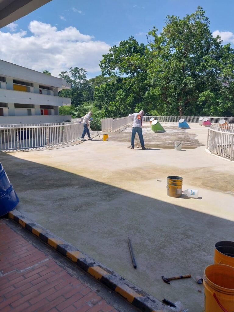 Impermeabilización con poliurea en caliente: cubierta – registro de obra 7, Floridablanca