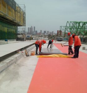 Impermeabilización con membrana PVC antirraíz: cubierta – registro de obra 3, Barranquilla