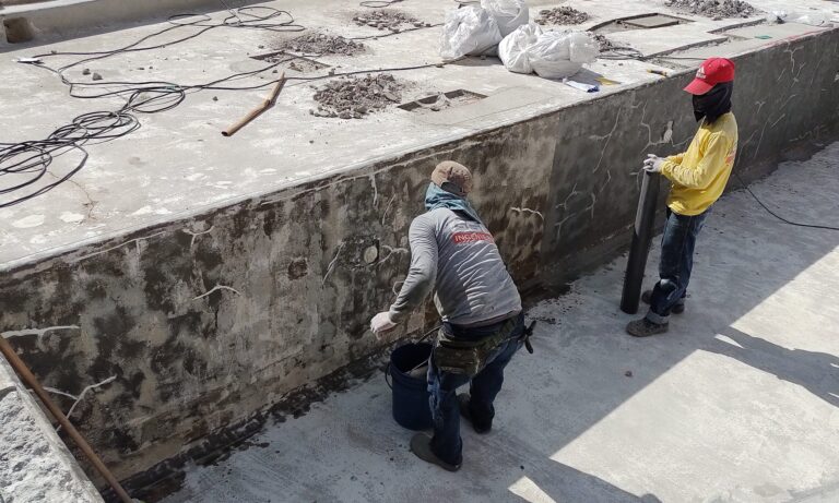 Impermeabilización con poliurea en caliente: vaso de piscina – registro de obra 8, Barranquilla