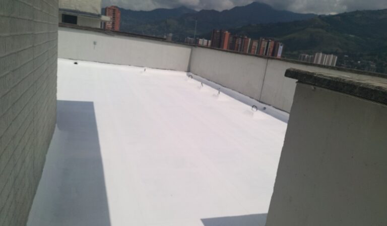 Impermeabilización acrílica reforzada (BUR): cubierta – registro de obra 6, Bello