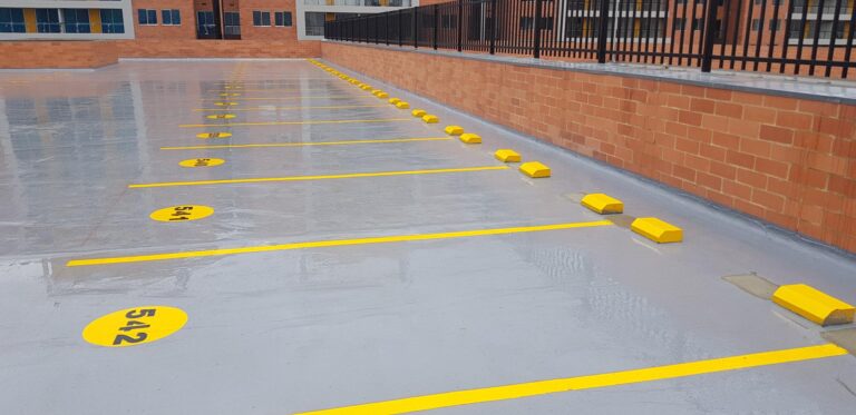 Impermeabilización de parqueadero con poliurea: parqueadero – registro de obra 10, Bogotá