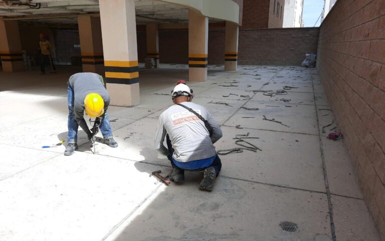 Impermeabilización de parqueadero con poliurea: parqueadero – registro de obra 6, Barranquilla