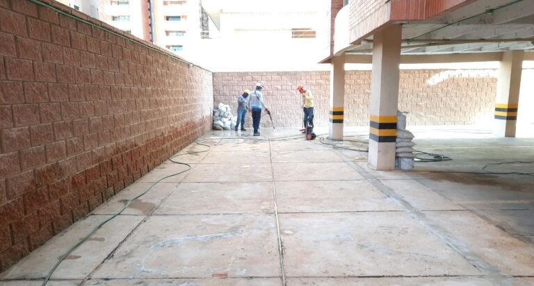 Impermeabilización de parqueadero con poliurea: parqueadero – registro de obra 8, Barranquilla