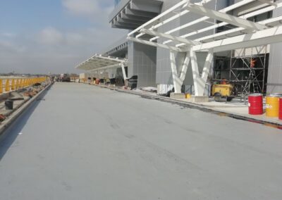 Membrana de poliurea para tráfico en cubierta del Aeropuerto de Barranquilla, obra de GSA Ingeniería