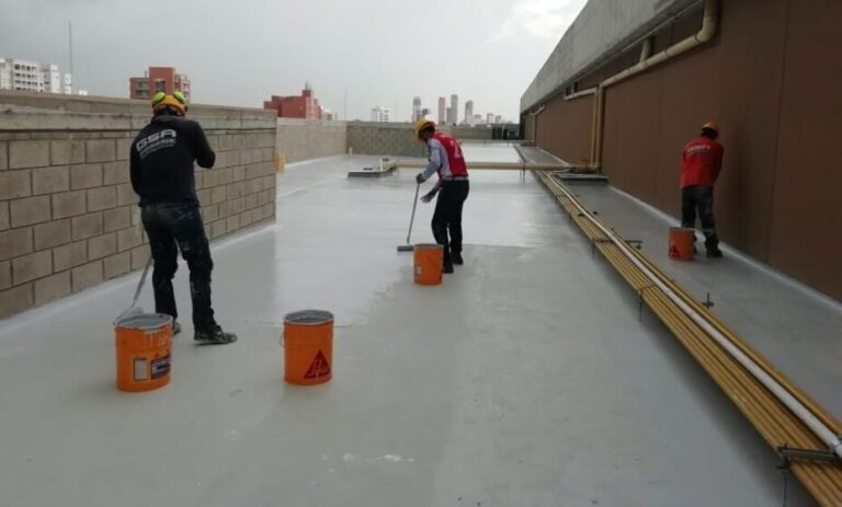Impermeabilización con poliuretano: cubierta – registro de obra 16, Barranquilla