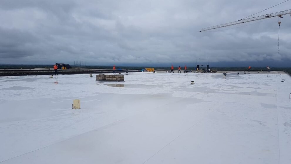 Impermeabilización con membrana PVC: cubierta – vista general, Cartagena