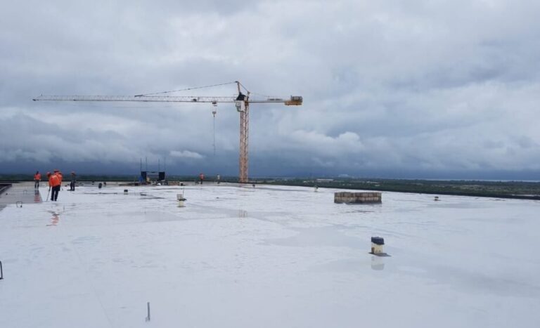 Impermeabilización con membrana PVC: cubierta – registro de obra 1, Cartagena