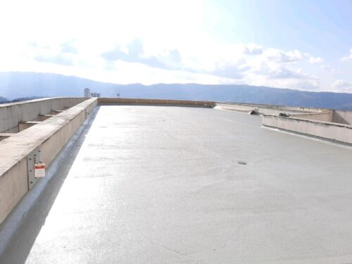 Cubierta institucional impermeabilizada con poliurea por GSA Ingeniería en Bucaramanga