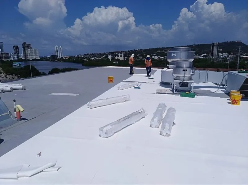 Impermeabilización de cubierta con membrana PVC