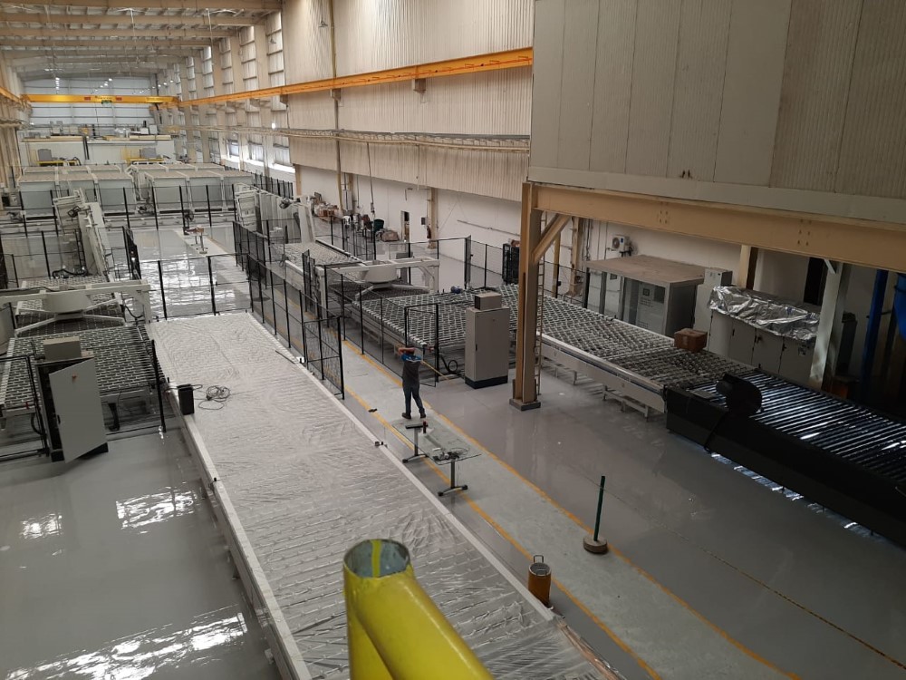Recubrimiento epóxico en planta manufacturera, Barranquilla