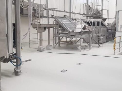 Piso de poliuretano cemento: piso de producción – vista general, Barranquilla